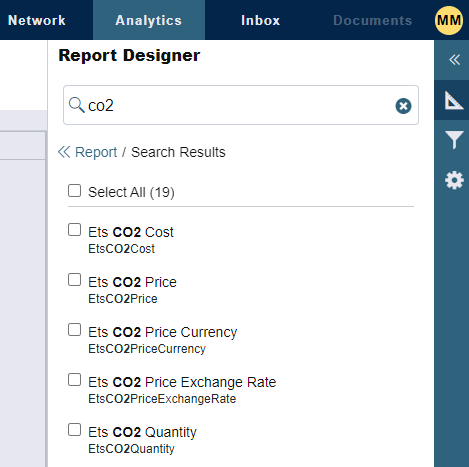 CO2 fields in VIP Report Designer