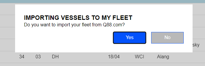 Importing Vessels to My Fleet in Q88 Pro