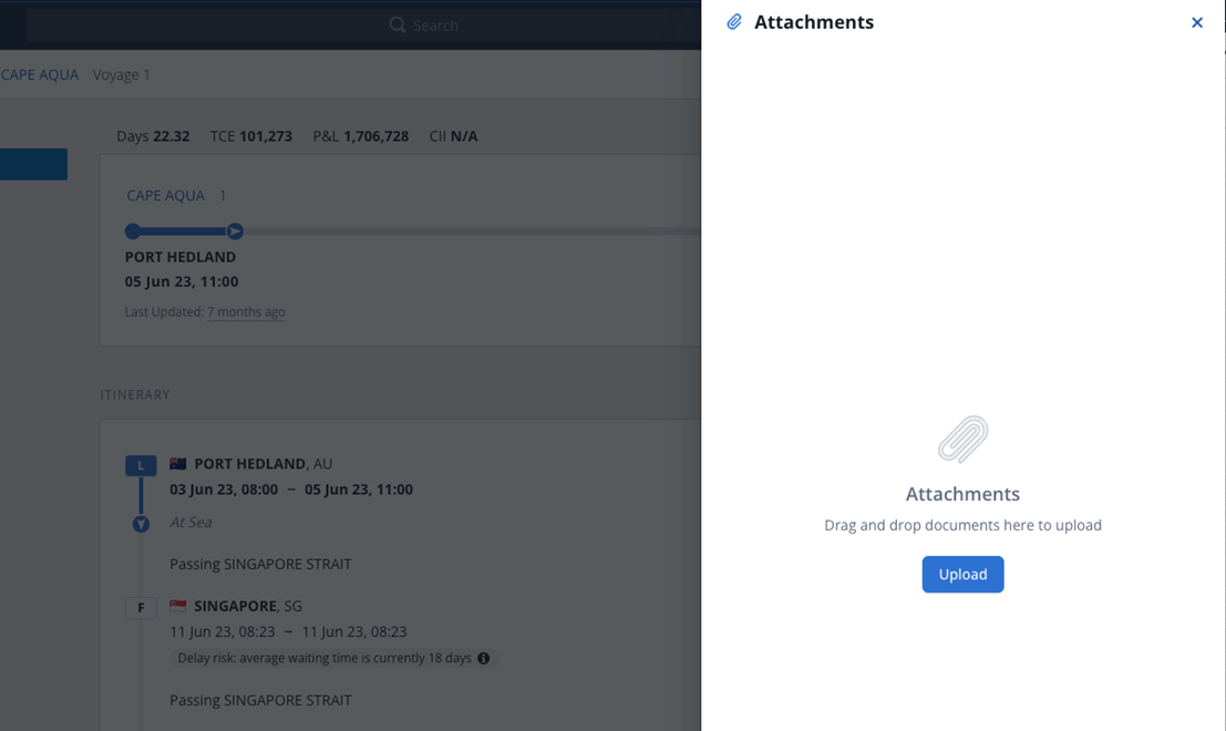 Upload documents in IMOS X