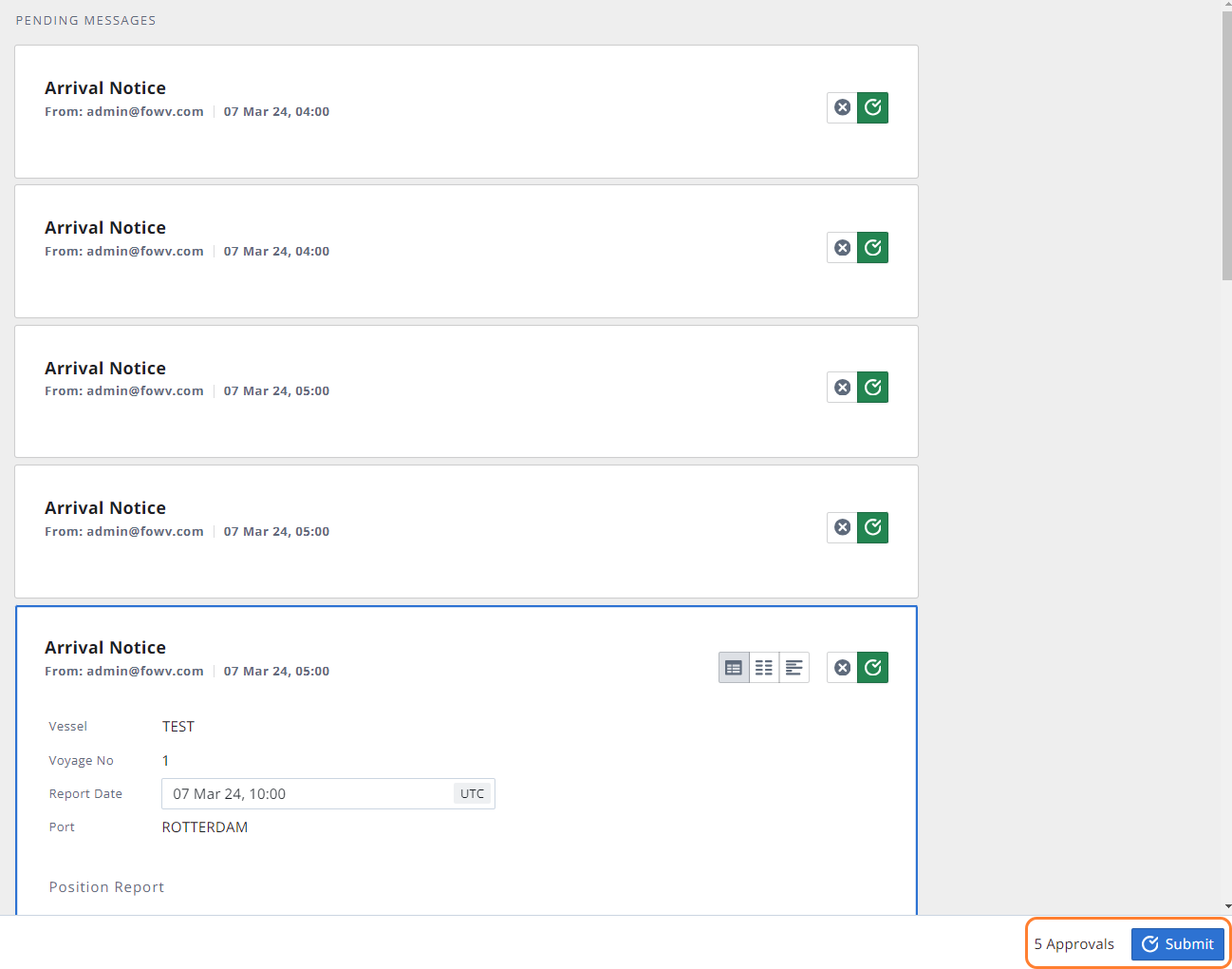 Submit multiple forms in IMOS X