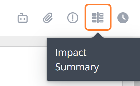 Impact Summary icon in IMOS X