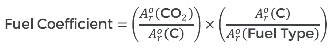 Fuel coefficient segment of emissions calculation