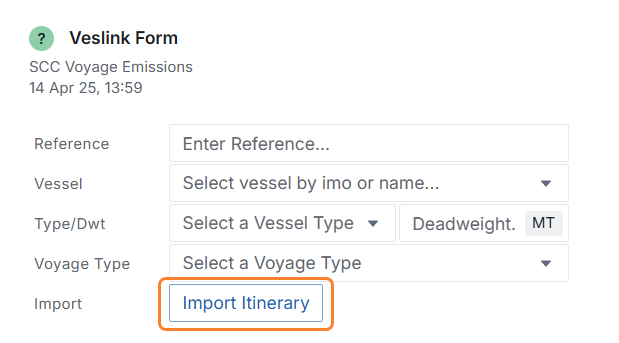 Import Itinerary in IMOS X