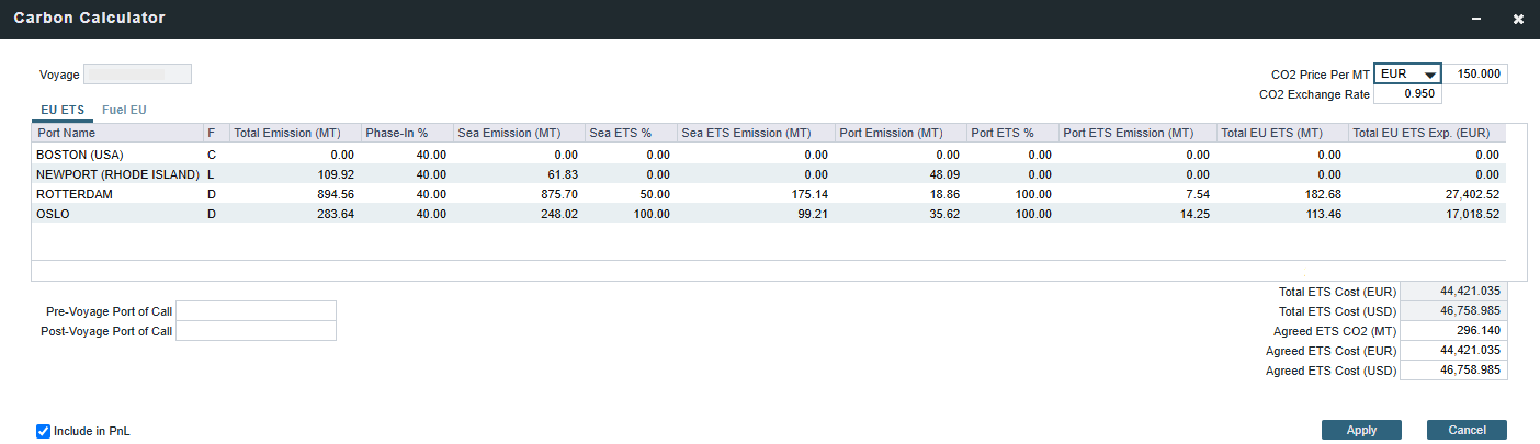 Carbon Calculator in the IMOS Platform
