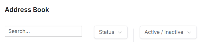 Address Book filters in IMOS X